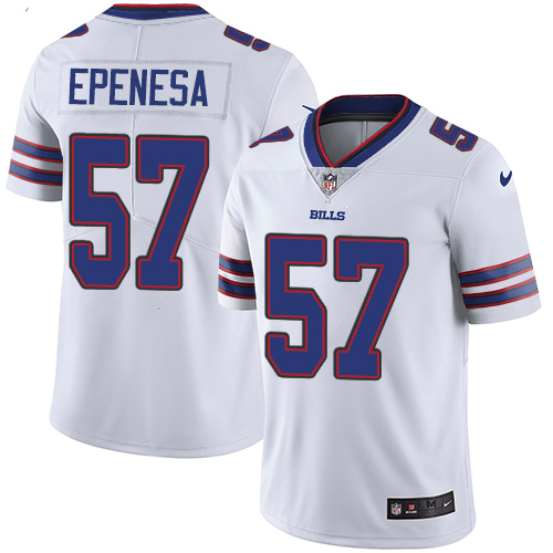 Nike Bills #57 A.J. Epenesas White Youth Stitched NFL Vapor Untouchable Limited Jersey
